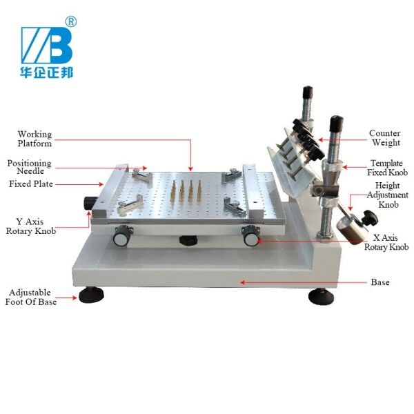 WMP40 Manuel Krem Lehim Baskı Makinesi Stencil Screen Printer
