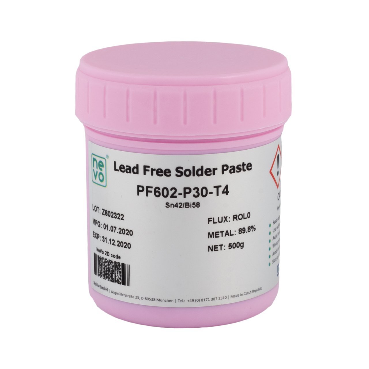 Sn42Bi58 Düşük Sıcaklık Krem Lehim Type 4 (500 Gr)