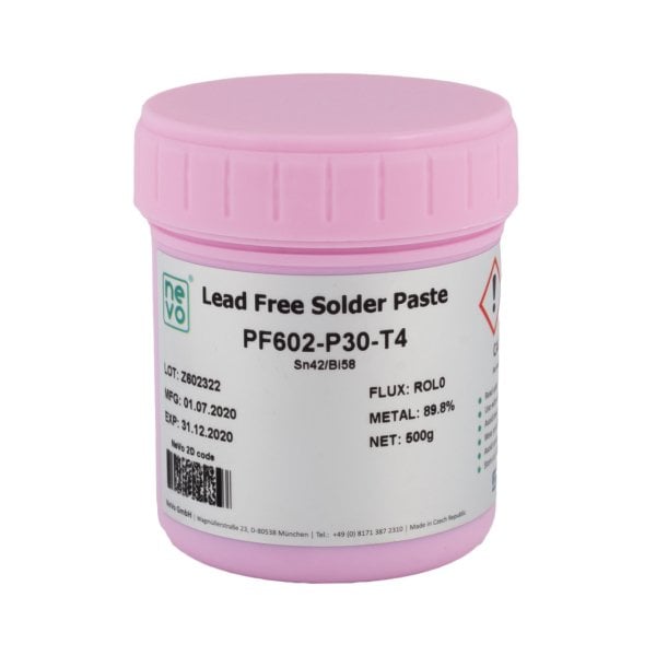 Sn42Bi58 Düşük Sıcaklık Krem Lehim Type 4 (500 Gr)