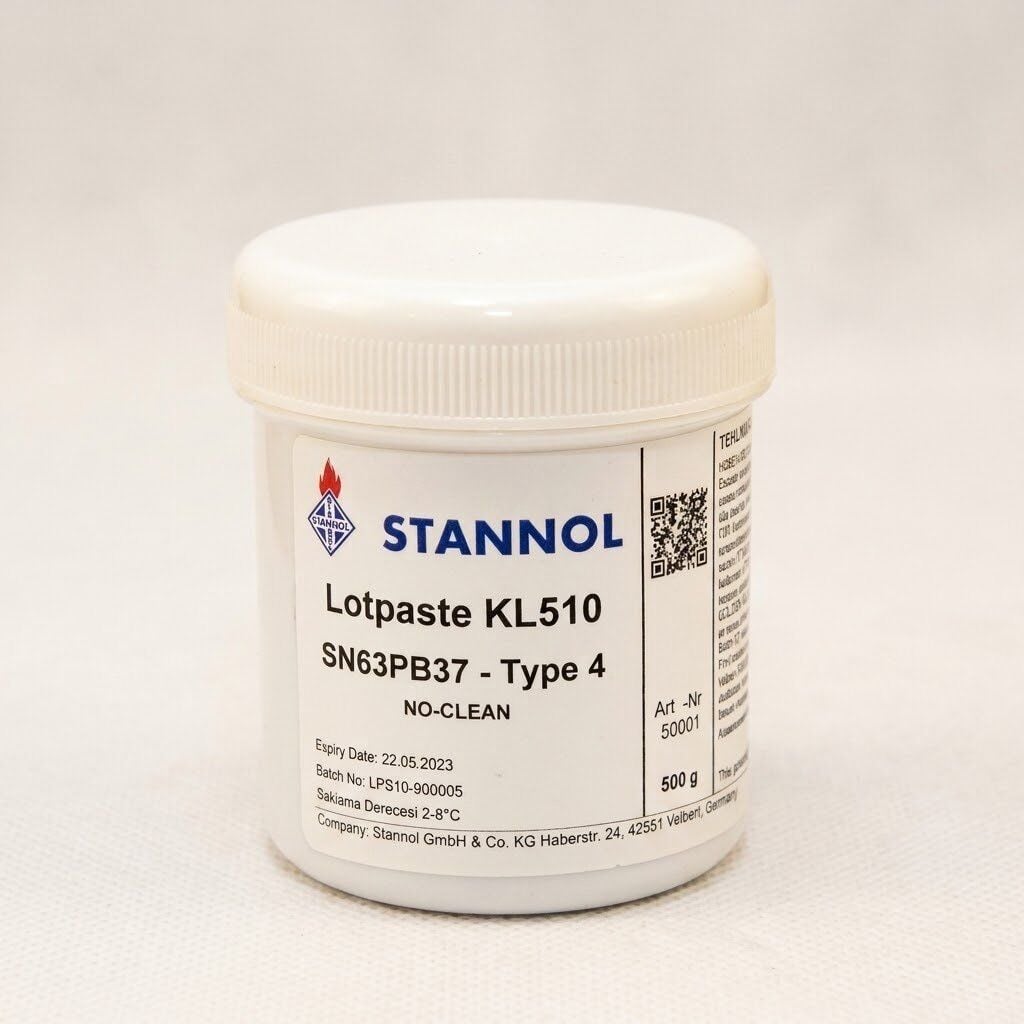 Sn63Pb37 Kurşunlu Krem Lehim Type 4 (500 gr)