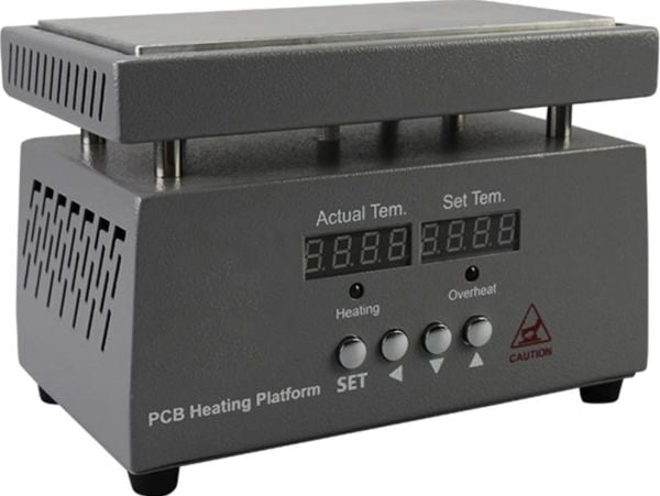 ProTools PCB Alt Isıtıcı - Dijital Sıcak Plaka Sabit Sıcaklık Lehimleme İstasyonu 200x200mm